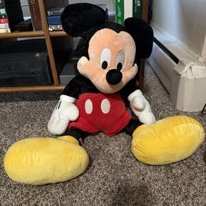 Disney Parks Mickey Mouse Plush 23” Large Stuffed Animal WDW Tag Early 2000s NWT